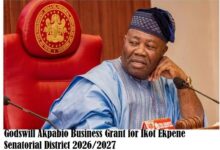 Godswill Akpabio Business Grant for Ikot Ekpene Senatorial District 2026/2027